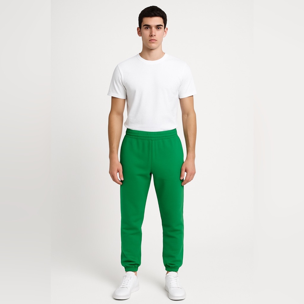 🍀 NWT! Homme + Femme Kelly Green Unisex Thick Cotton Sweatpants